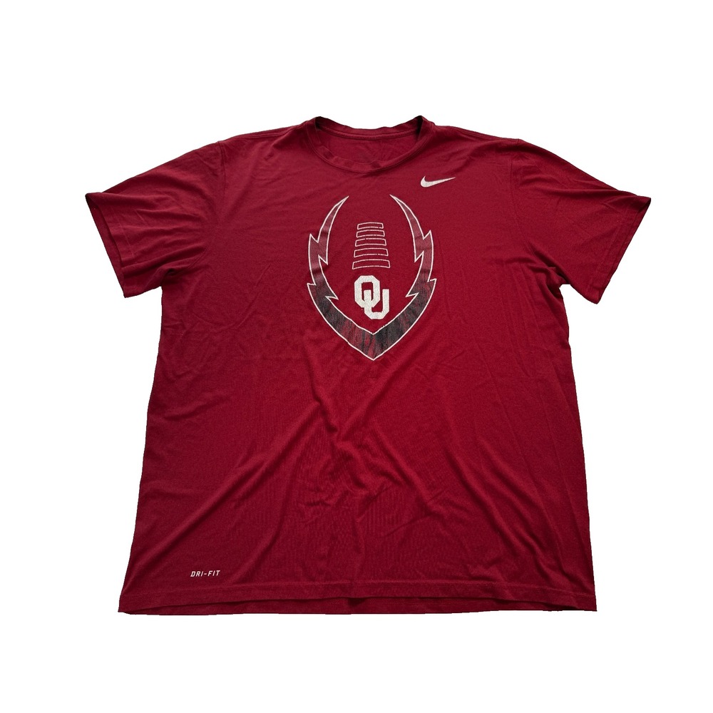Nike Dri-FIT Oklahoma Sooners Shirt Mens XL Red OU Football Tee